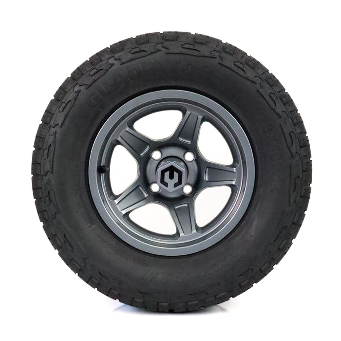 MODZ Drift 12x7 Gunmetal & X Comp X/T Tire Combo golf cart wheel and tire – view 7