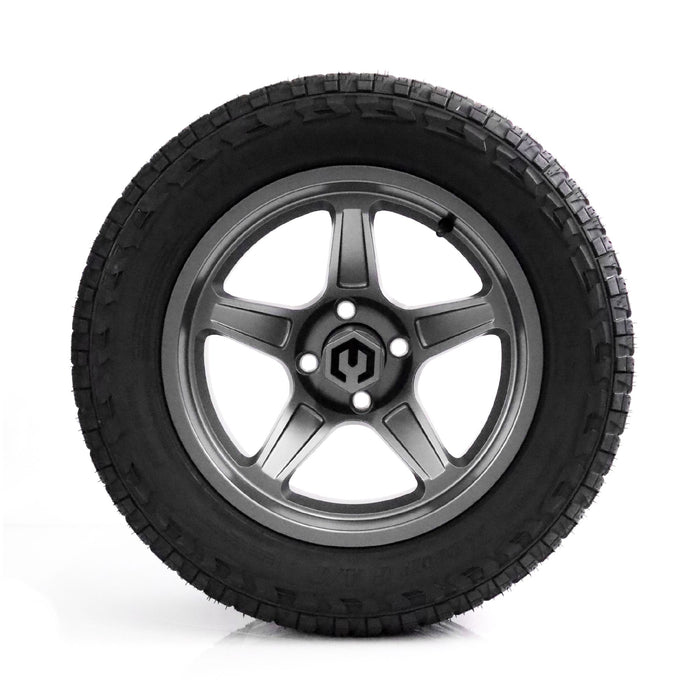 MODZ Drift 14x7 Gunmetal & X Comp A/T Tire Combo golf cart wheel and tire – view 6