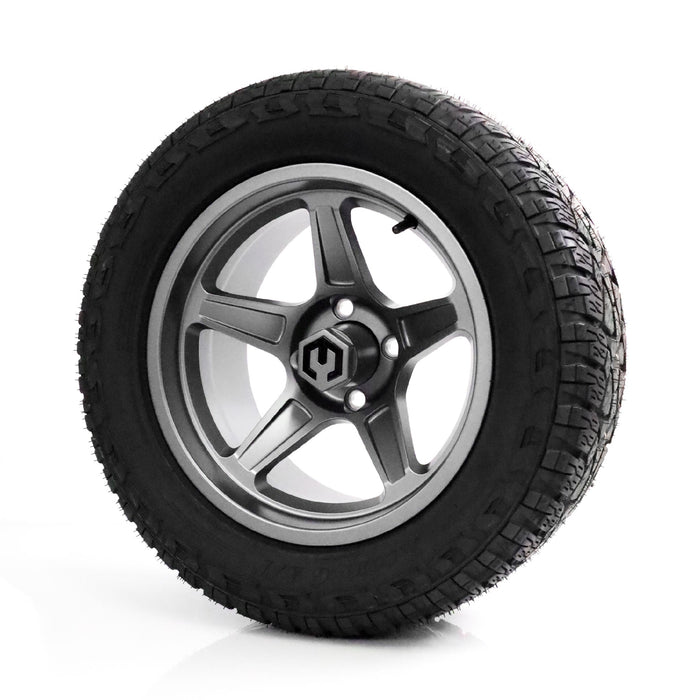MODZ Drift 14x7 Gunmetal & X Comp A/T Tire Combo golf cart wheel and tire – view 4