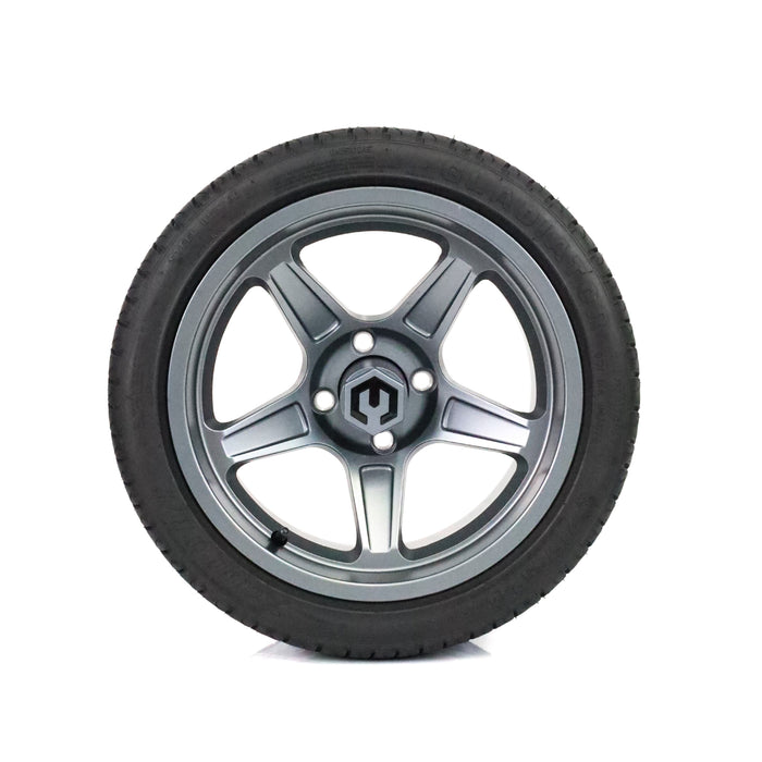 MODZ Drift 14x7 Gunmetal & X Comp H/T Tire Combo golf cart wheel and tire – view 3