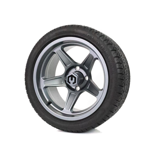 MODZ Drift 14x7 Gunmetal & X Comp H/T Tire Combo golf cart wheel and tire