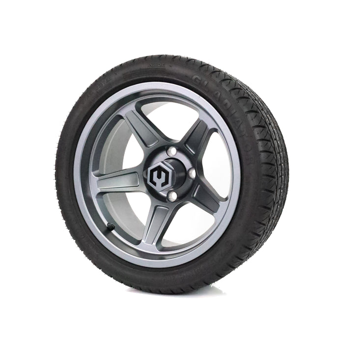 MODZ Drift 14x7 Gunmetal & X Comp H/T Tire Combo golf cart wheel and tire