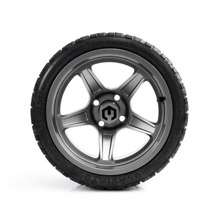MODZ Drift 14x7 Gunmetal & X Comp X/T Tire Combo golf cart wheel and tire – view 3