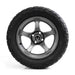 MODZ Drift 14x7 Gunmetal & X Comp X/T Tire Combo golf cart wheel and tire – view 6