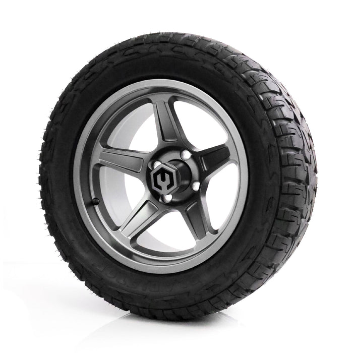 MODZ Drift 14x7 Gunmetal & X Comp X/T Tire Combo golf cart wheel and tire – view 4