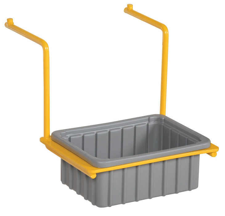 Vestil DRK-PRDC-DPN Plastic Drip Pan With Steel Holder For Drum Storage Racks Gray / Yellow