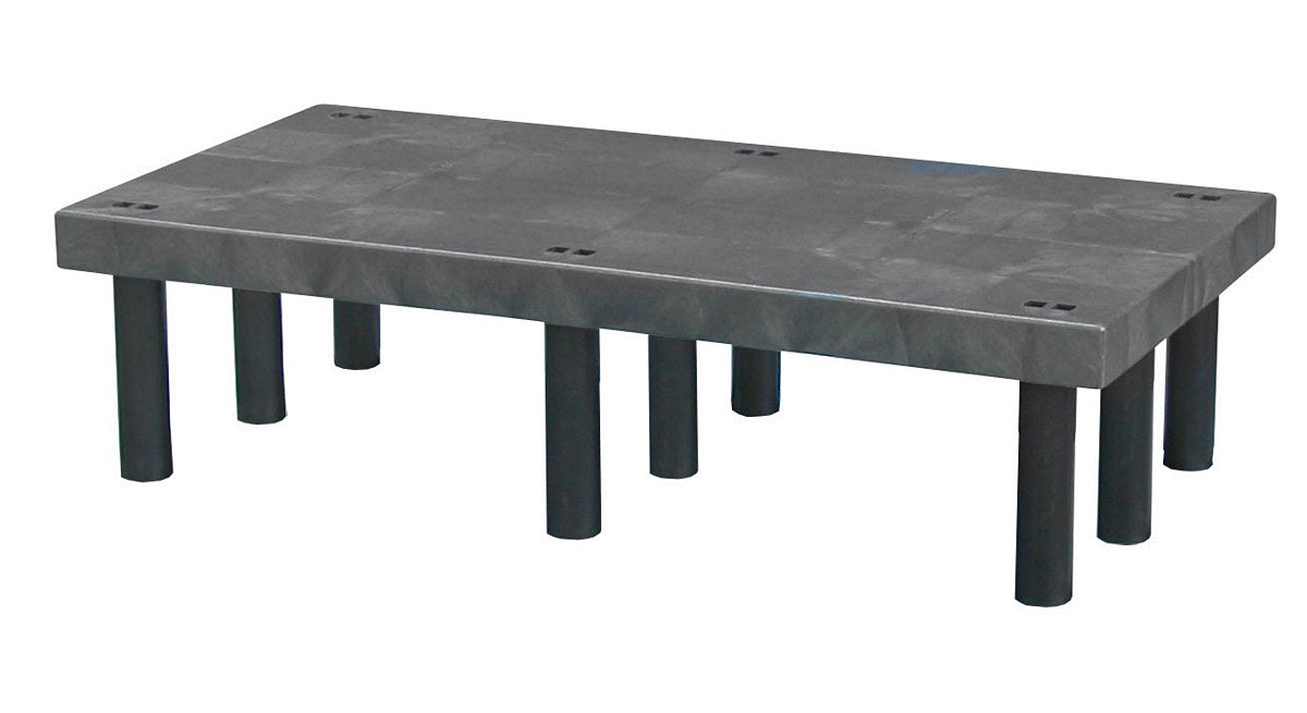 Vestil DRP-S-4824 Polyethylene Solid Top Dunnage Rack 48 in. x 24 in. 900 lb. Capacity Black