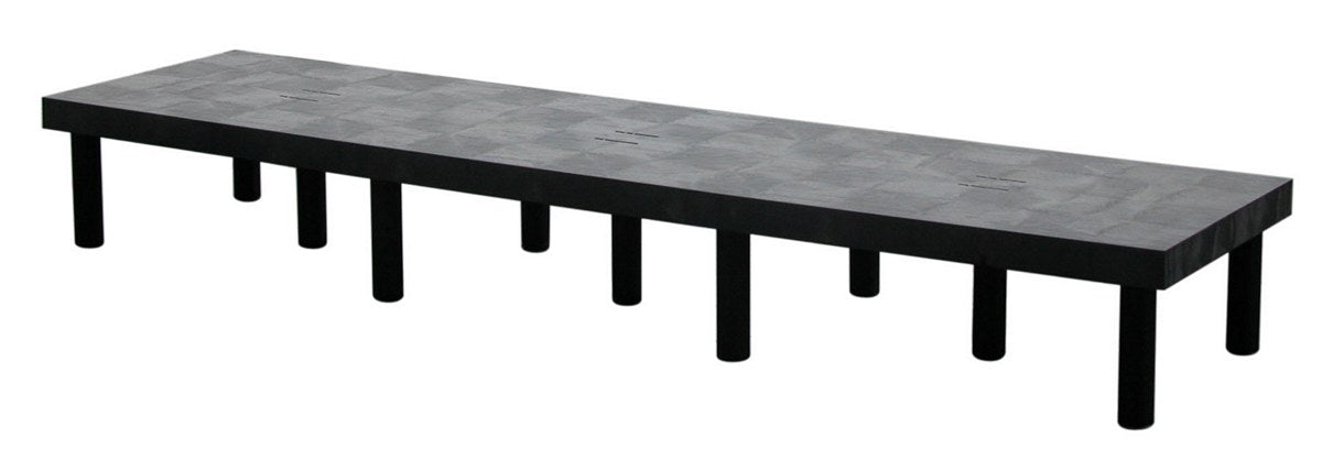 Vestil DRP-S-9624 Polyethylene Solid Top Dunnage Rack 96 in. x 24 in. 1,800 lb. Capacity Black