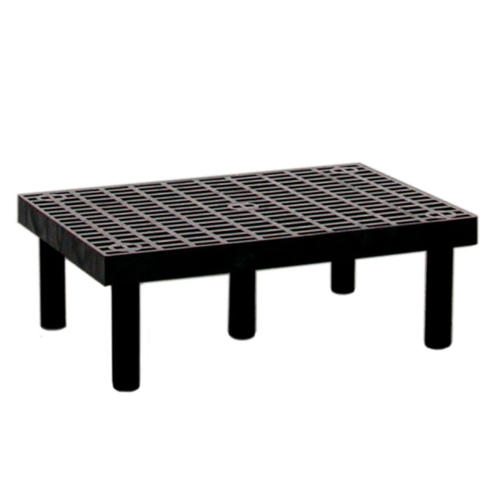 Vestil DRP-V-3624 Polyethylene Vented Top Dunnage Rack 36 in. x 24 in. 500 lb. Capacity Black