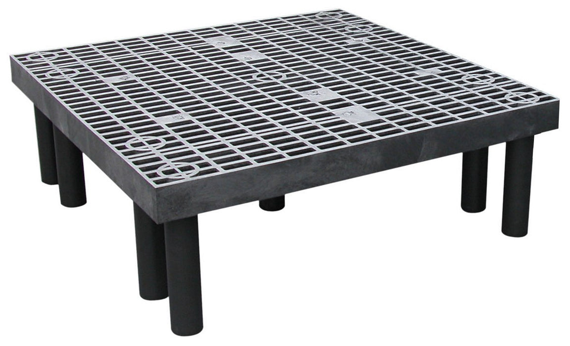 Vestil DRP-V-3636 Polyethylene Vented Top Dunnage Rack 36 in. x 36 in. 750 lb. Capacity Black