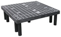 Vestil DRP-V-3636 Polyethylene Vented Top Dunnage Rack 36 in. x 36 in. 750 lb. Capacity Black