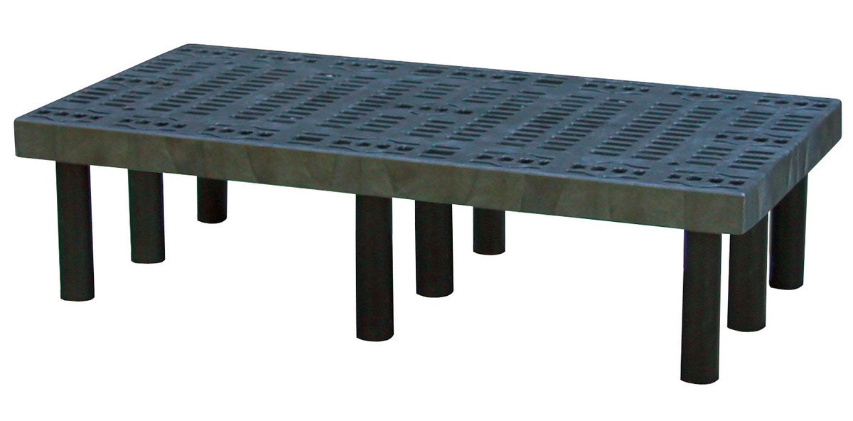 Vestil DRP-V-4824 Polyethylene Vented Top Dunnage Rack 48 in. x 24 in. 700 lb. Capacity Black