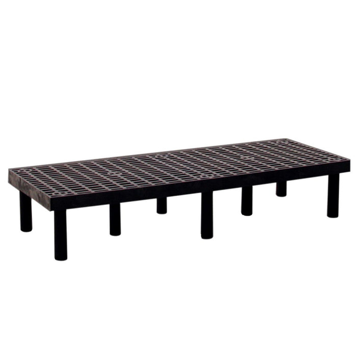 Vestil DRP-V-6624 Polyethylene Vented Top Dunnage Rack 66 in. x 24 in. 1,000 lb. Capacity Black
