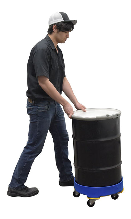 Vestil DRUM-DP-HD-30-BU polyethylene heavy duty drum dolly - view 4