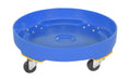 Vestil DRUM-DP-HD-55-BU Polyethylene Heavy Duty Drum Dolly 55 Gallon 24-1/4 in. x 24-1/4 in. x 8-1/2 in. 600 lb. Capacity Blu