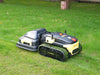 Yarbo robotic lawn mower and leaf blower operating autonomously on a large lawn