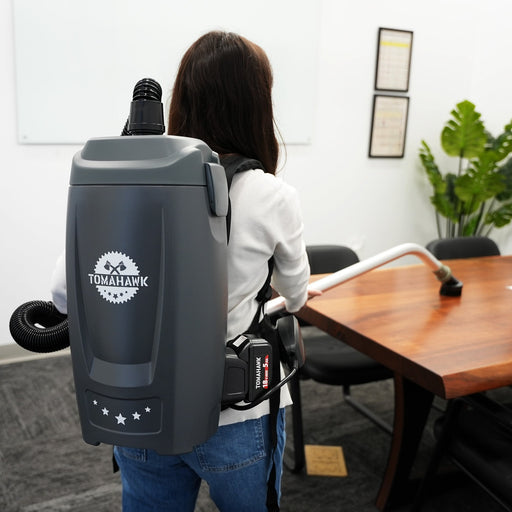 18V Battery Powered Backpack Vacuum 6L for Janitorial Cleaning - angle view