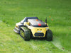 Robotic lawn mower cutting thick grass efficiently