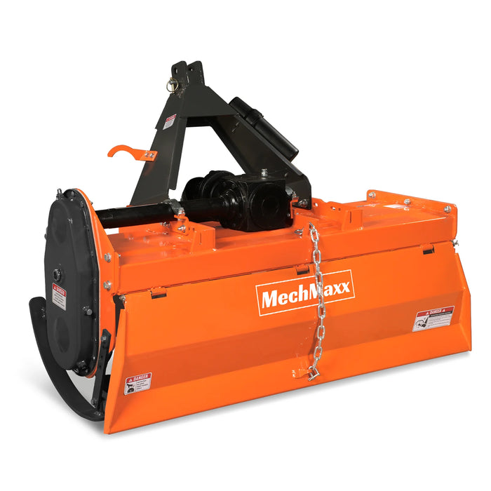 4.5FT 3-Point Gear Drive Rotary Tiller, 25-45HP Tractor, PTO Shaft Inc