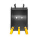 12" Backhoe Bucket without Pins, 3-Carbon Steel Teeth (for SKU: 150162, 150163, 150164, 201162, 201163, 201164)