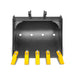 20" Backhoe Bucket without Pins, 5-Carbon Steel Teeth (for SKU: 150162, 150163, 150164, 201162, 201163, 201164)