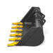 24" Backhoe Bucket without Pins, 6-Carbon Steel Teeth (for SKU: 150162, 150163, 150164, 201162, 201163, 201164)