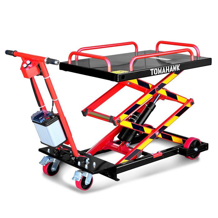 Tomahawk Power PRE ORDER: Electric Hydraulic Lift Table – 600 lb, 59 in. Extension Portable Powered Scissor Lift Cart for...