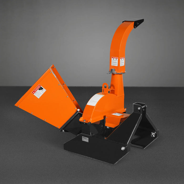 3-Point PTO Stump Grinder & 4" PTO Wood Chipper & Forestry Log Skidding Winch Combo, SG24 & BX42S &FW8800
