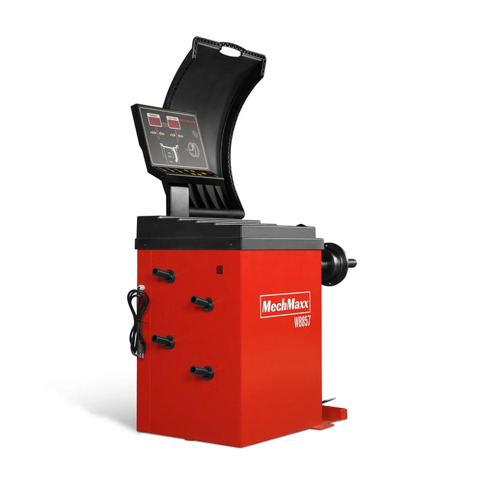 10-24" Rim Wheel Balancer Car Tire Balancing Machine 40 mm Shaft with Foot Pedal Brake,  Laser Guided and LED Illuminator,  WB857