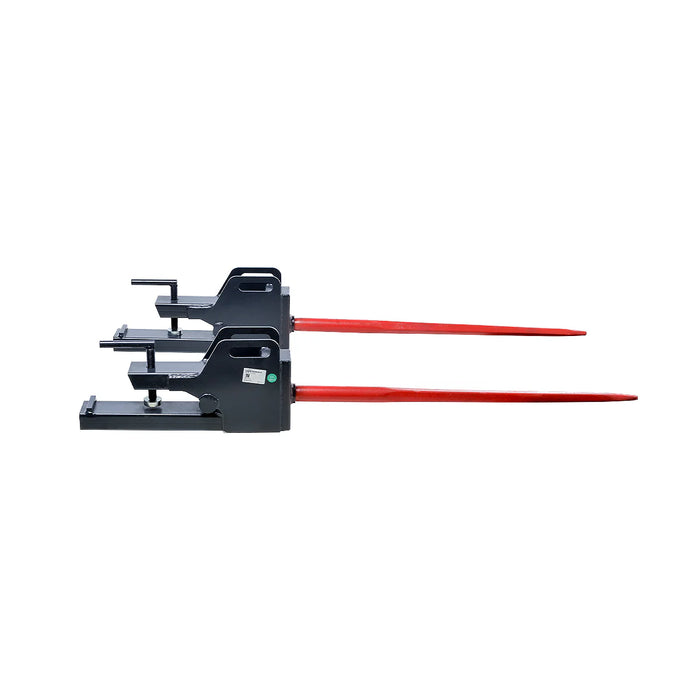 MechMaxx 43" Clamp-On Hay Bale Spear 1100lbs Capacity for Tractor and Skid Steer Loader