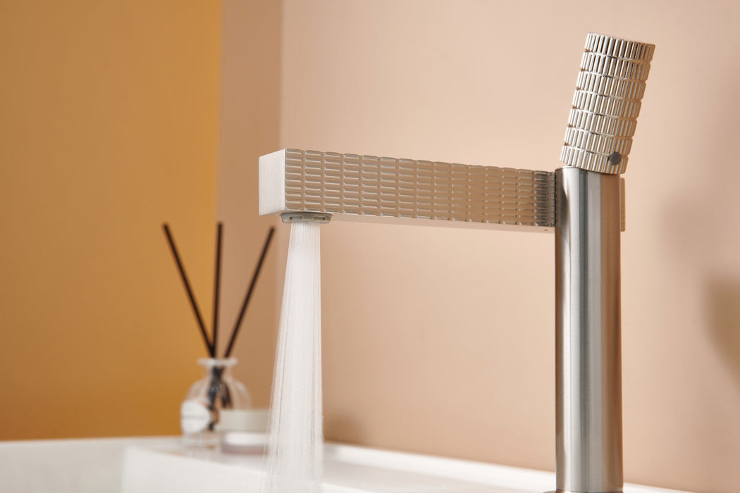 Brushed gold or Brushed Nickel or Matte Black Or Rose Gold single handle brass bathroom faucet with pop up drain - view 20