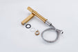 Brushed gold or Brushed Nickel or Matte Black Or Rose Gold single handle brass bathroom faucet with pop up drain - alternate view