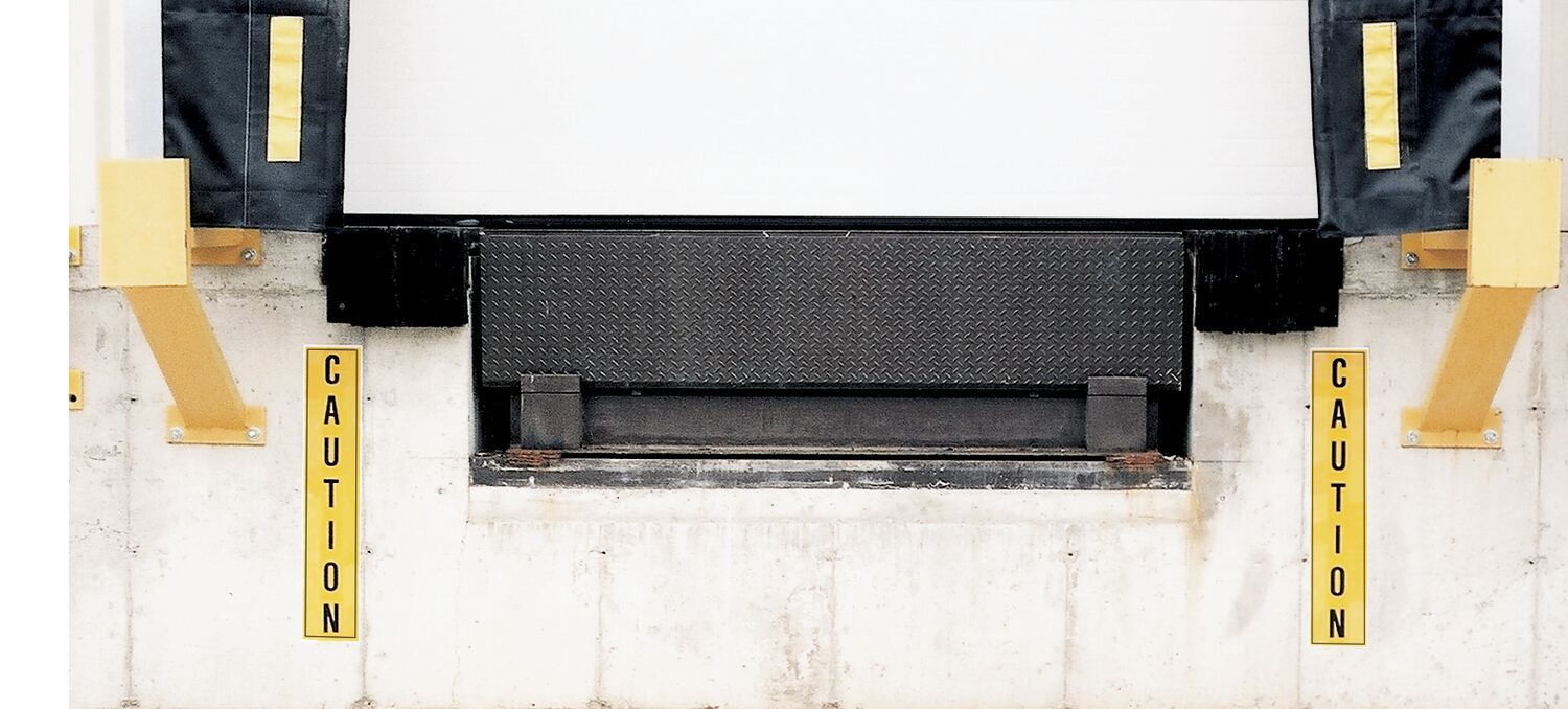 Vestil DSR-28 aluminum dock safety reflective stripes - view 2