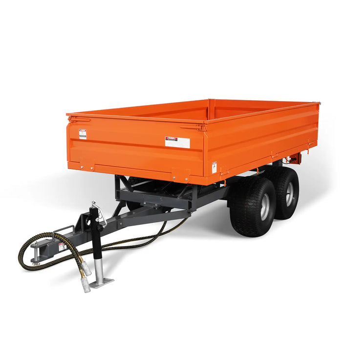3-Point PTO Stump Grinder & 2-Ton Heavy-Duty Dump Trailer Combo, SG24 & DT4X8