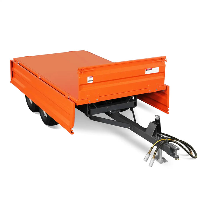 3-Point PTO Stump Grinder & 2-Ton Heavy-Duty Dump Trailer Combo, SG24 & DT4X8
