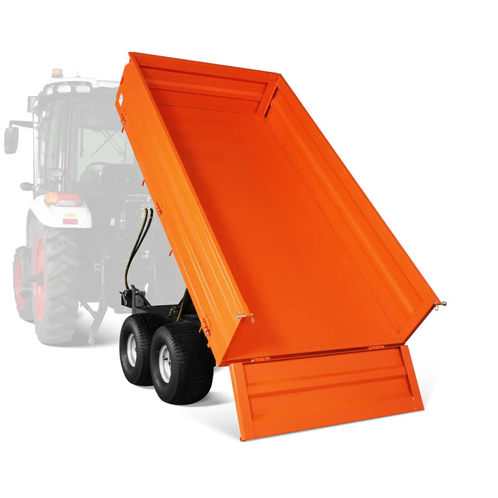 3-Point PTO Stump Grinder & 2-Ton Heavy-Duty Dump Trailer Combo, SG24 & DT4X8
