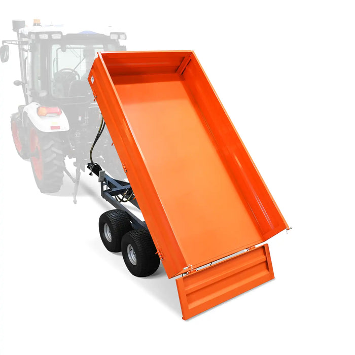 3-Point PTO Stump Grinder & 2-Ton Heavy-Duty Dump Trailer Combo, SG24 & DT4X8