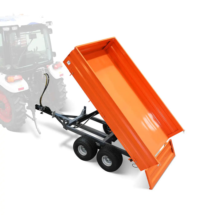 3-Point PTO Stump Grinder & 2-Ton Heavy-Duty Dump Trailer Combo, SG24 & DT4X8