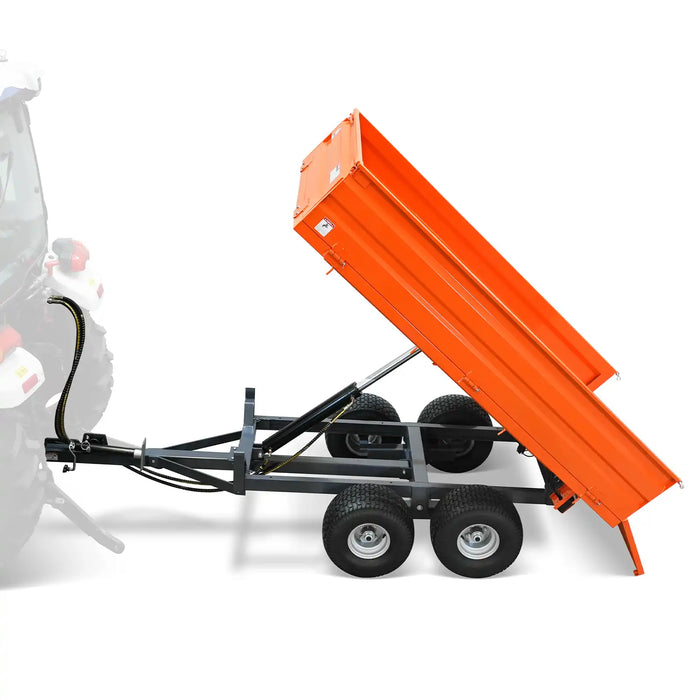 3-Point PTO Stump Grinder & 2-Ton Heavy-Duty Dump Trailer Combo, SG24 & DT4X8