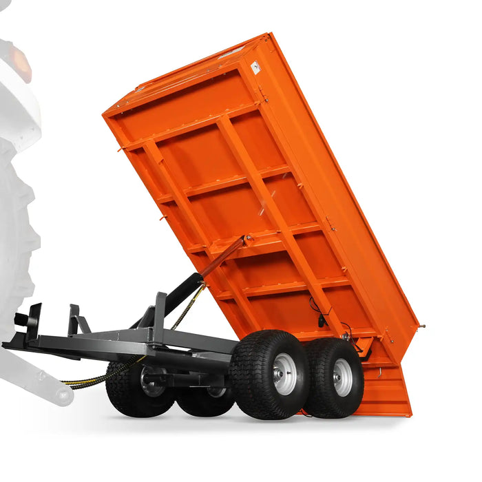 3-Point PTO Stump Grinder & 2-Ton Heavy-Duty Dump Trailer Combo, SG24 & DT4X8