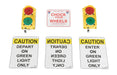Vestil DTS-5-LED-12DC polypropylene traffic system stop go set - view 3