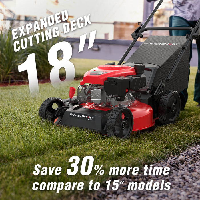PowerSmart 17" 144cc Gas Push 3-in-1 Lawn Mower DV8618P