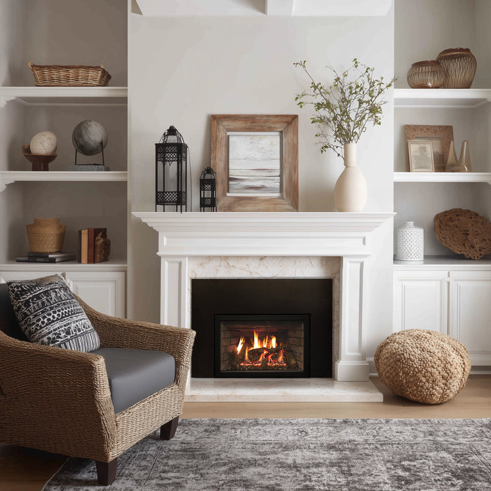 Empire Rushmore 35 insert with Traditional Charred logs
