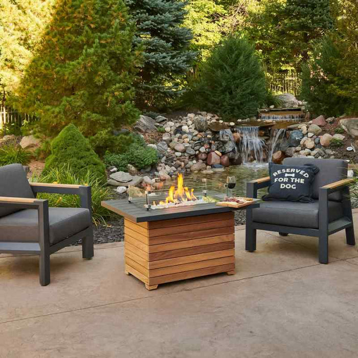 The Outdoor Greatroom Darien Rectangular Gas Fire Pit Table | DAR-1224