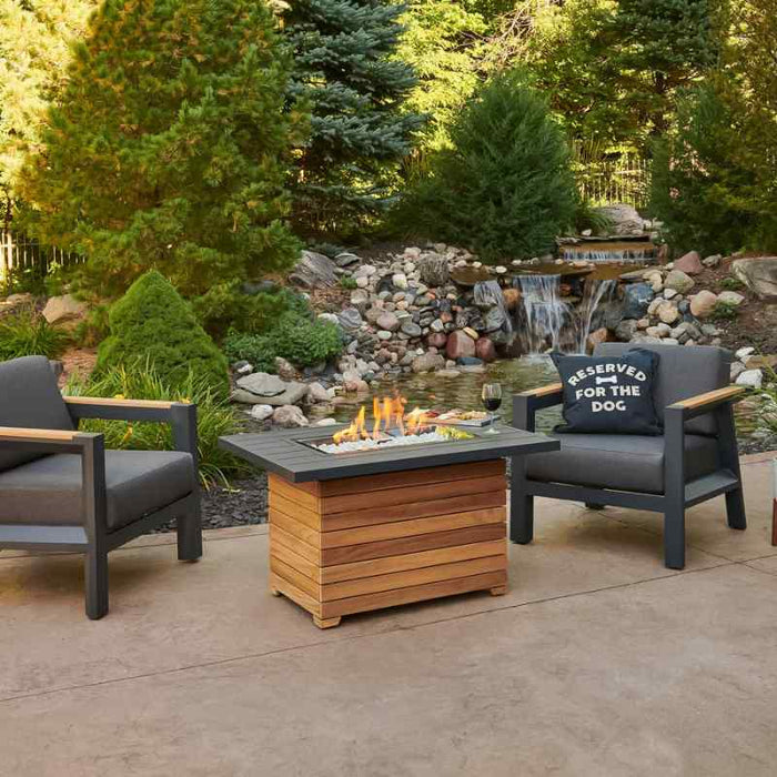 The Outdoor Greatroom Darien Rectangular Gas Fire Pit Table | DAR-1224