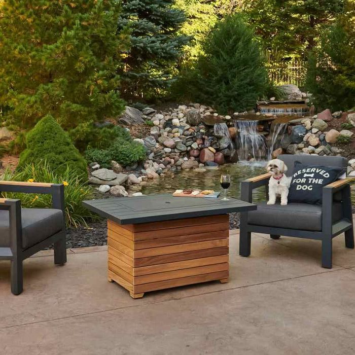 The Outdoor Greatroom Darien Rectangular Gas Fire Pit Table | DAR-1224