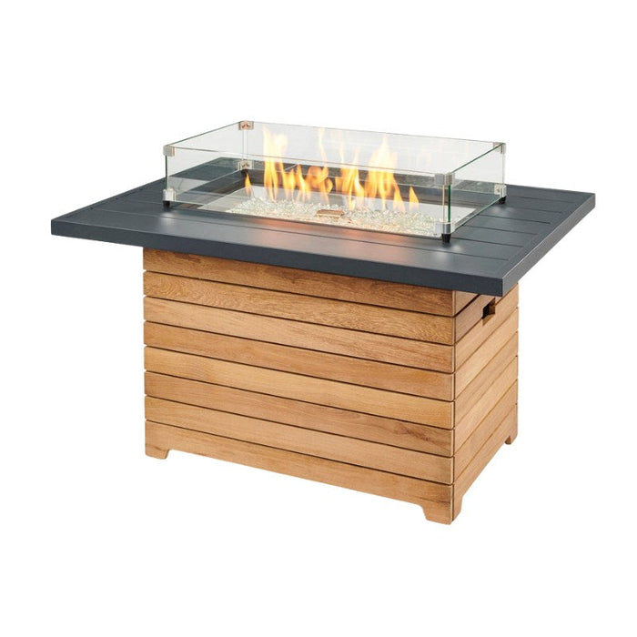The Outdoor Greatroom Darien Rectangular Gas Fire Pit Table | DAR-1224