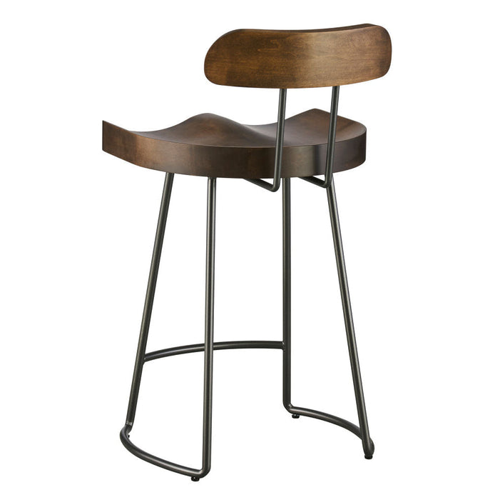 Decker Counter Chair with Back - Steel Frame