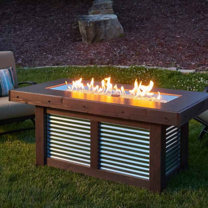 The Outdoor Greatroom Denali Brew Linear Gas Fire Pit Table | DENBR-1242