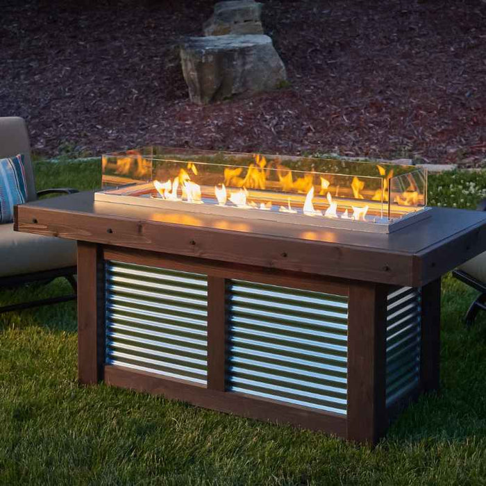 The Outdoor Greatroom Denali Brew Linear Gas Fire Pit Table | DENBR-1242